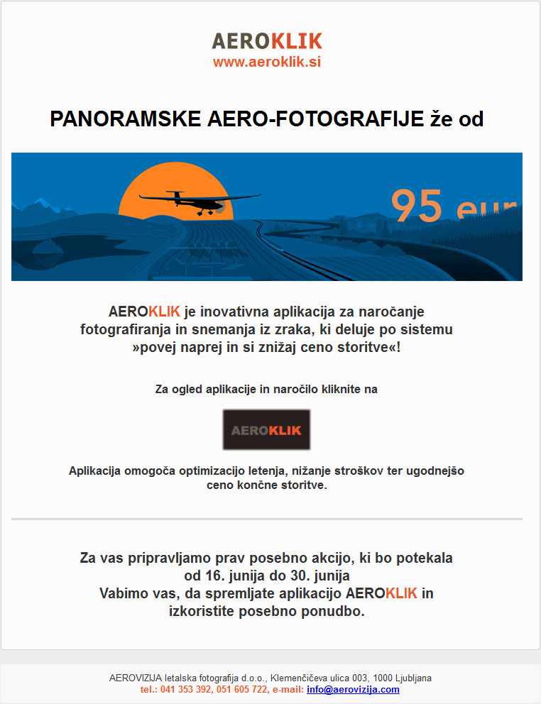 Panoramske aero-fotografije že za 95 EUR